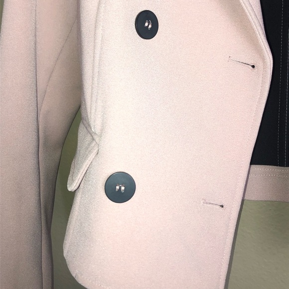 ZARA | Dusty Pink Crop Trench Coat Small - Picture 7 of 8